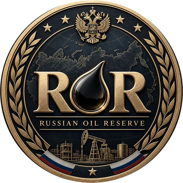 The $ROR coin, showing the Russian Oil Reserve seal